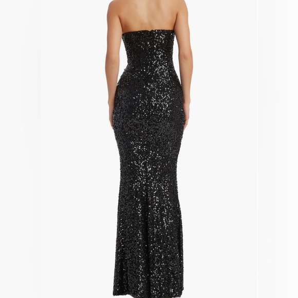 Dress the Population Strapless Black Sequin Dress - Picture 2 of 3